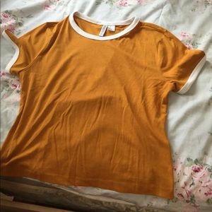 Yellow and white h&m divided t Shirt